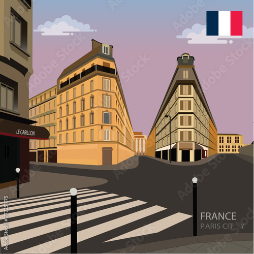 Illustration vector monument in Paris