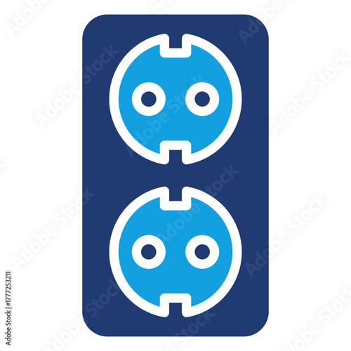 Socket Blue Color Icon