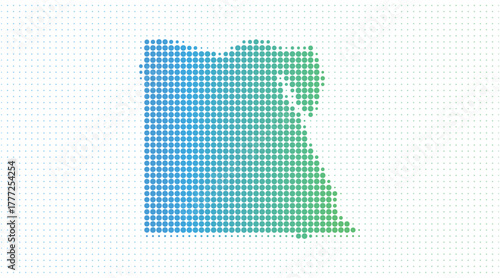 Egypt dotted map in modern halftone style