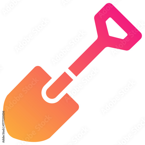 shovel gradient fill icon
