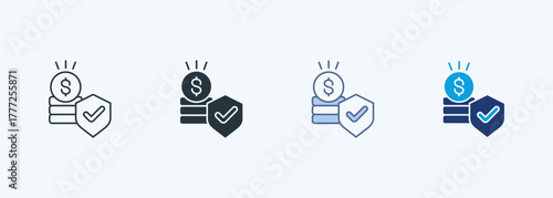 Financial Security Multiple Style Icon Collection