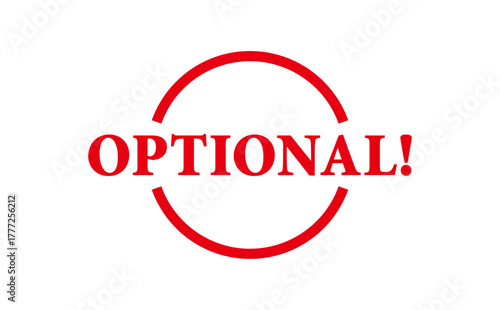 OPTIONAL! - Red Rubber Stamp With text OPTIONAL!
