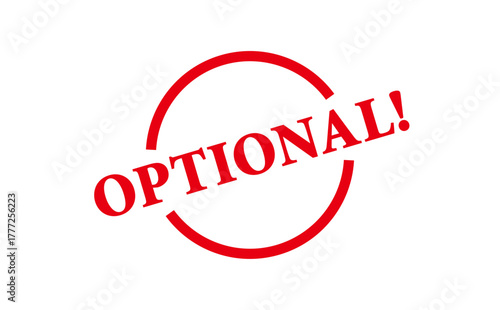OPTIONAL! - Red Rubber Stamp With text OPTIONAL!

