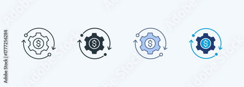 Financial Recovery Multiple Style Icon Collection