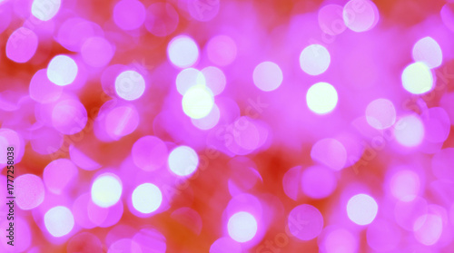 Gradient Purple and Red Abstract Blurred Glittering Illuminating Lights