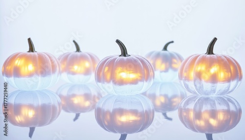 Wallpaper Mural Set of colorful glass pumpkins isolated on white background Torontodigital.ca
