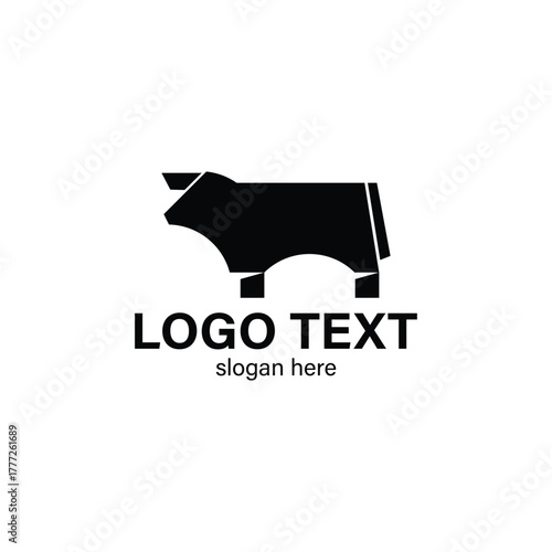 ANIMAL LOGO COW VECTOR
