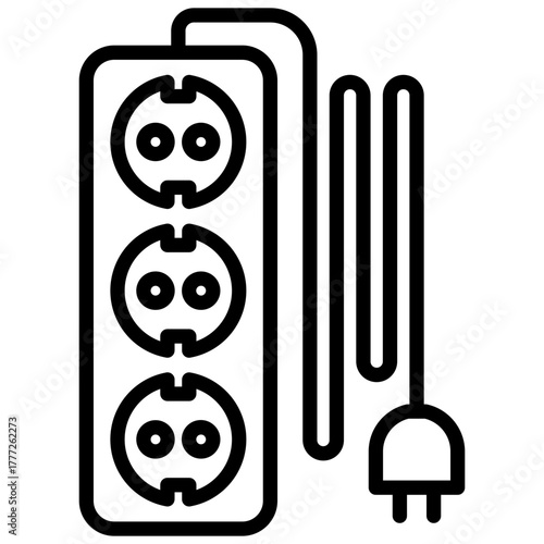 Power Strip Outline Icon