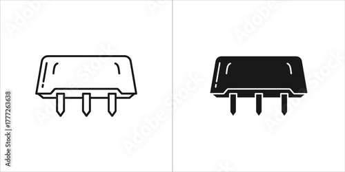 Dip integrated circuit package with three pins