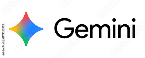 Artificial intelligence gemini star web logotype icon set, colourful variation of gemini logo. Prompt generate ai application icon collection vector illustration