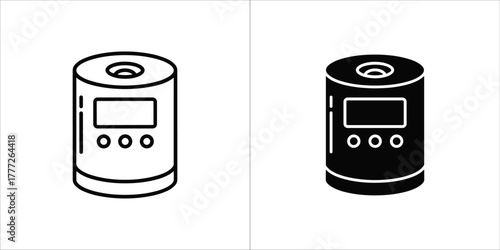 Electronic coil or capacitor icon