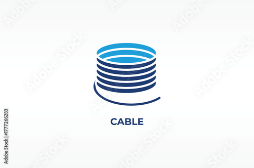 CABLE vector, icon or logo sign isolated symbol illustration