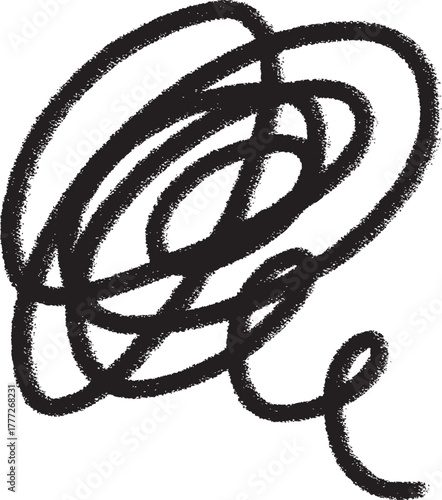 黒い手描きペイントの困った時のアイコン　Adobe Illustrator Artwork