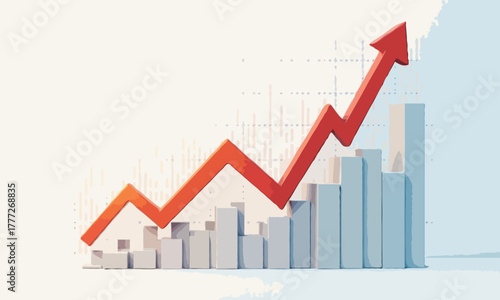 "Exponential Growth Trajectory: Dynamic Stock Chart Displaying Rapid Market Increase"