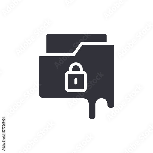 Encrypted Folder With Melting Design Privacy Concept