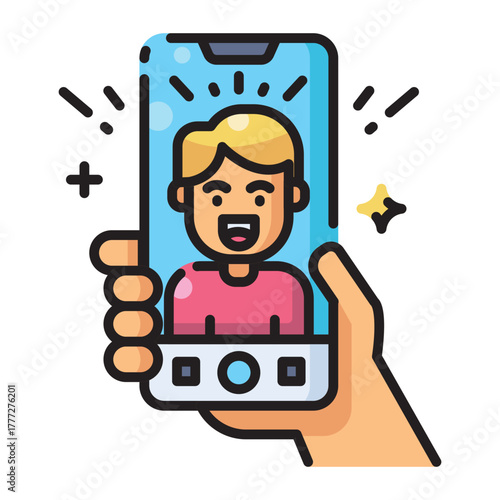Selfie Icon Design. Illustration Vector Design