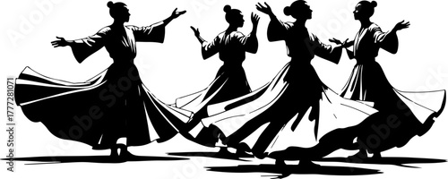 Mystic Whirl – Sufi Dervish Dance Illustration