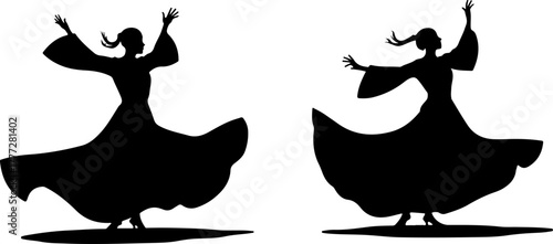 Mystic Whirl – Sufi Dervish Dance Illustration