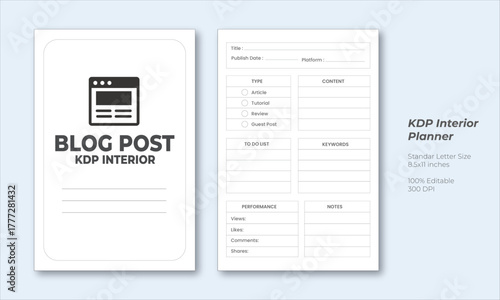 Blog post journal KDP Interior