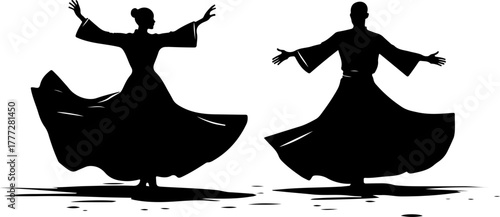 Mystic Whirl – Sufi Dervish Dance Illustration