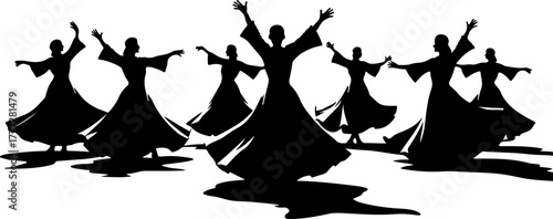Mystic Whirl – Sufi Dervish Dance Illustration