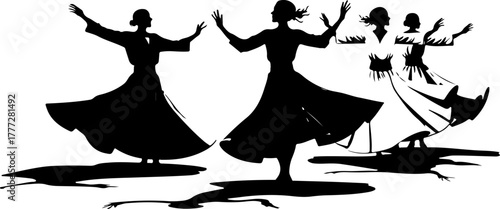 Mystic Whirl – Sufi Dervish Dance Illustration