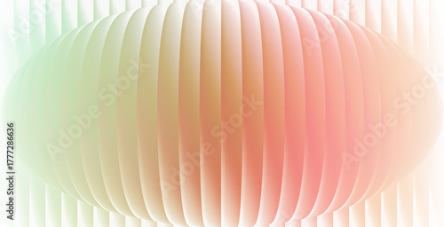 Abstract 3D sphere fractal glass with vertical lines soft gradient background modern backdrop design element for futuristic wallpapers