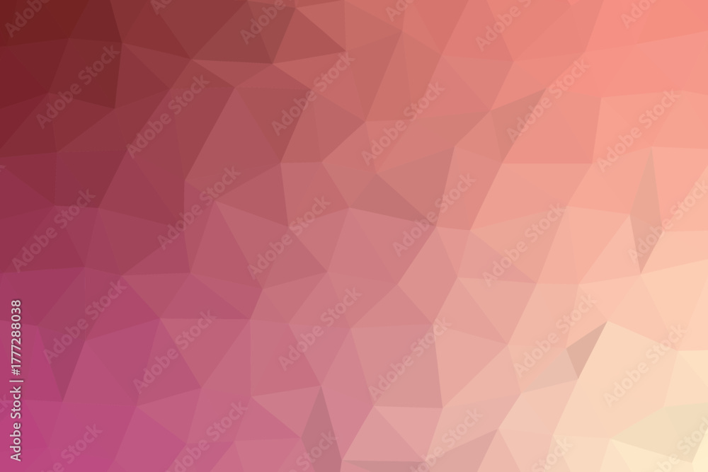 Obraz premium Soft polygon abstract background with elegant pink, peach, and rose gradient tones. Modern low poly geometric texture ideal for web, print, and digital creative design projects.