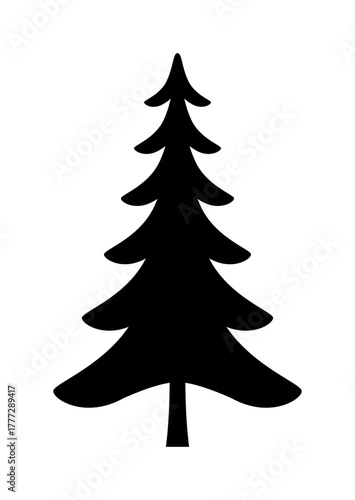 Silhouette einer Tanne