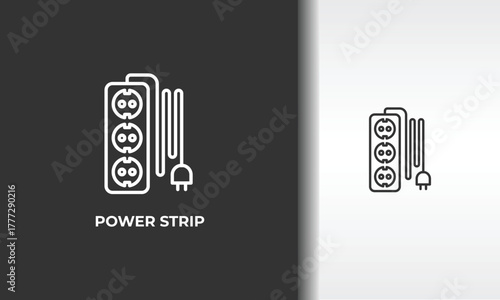Power Strip Vector, Icon Or Logo Sign Isolated Symbol Illustration