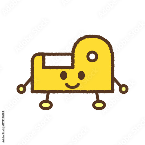 キャラクター風の単品アイコンイラスト　セロハンテープ