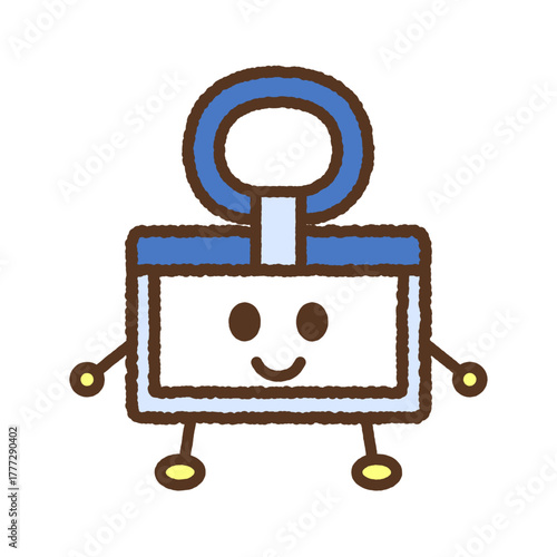 キャラクター風の単品アイコンイラスト　ネームプレート