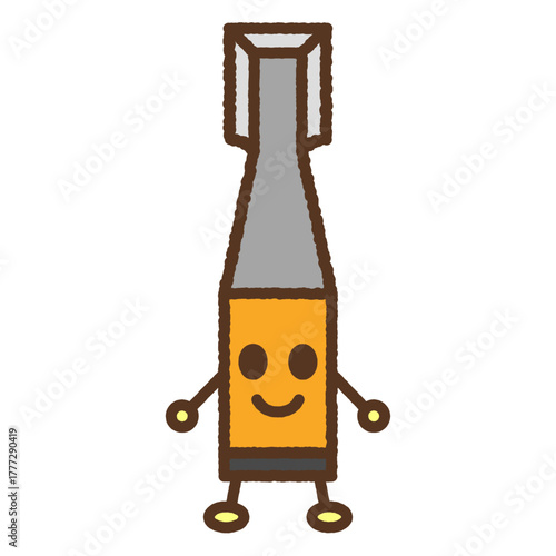 キャラクター風の単品アイコンイラスト　鑿