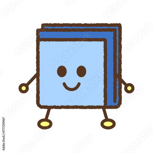 キャラクター風の単品アイコンイラスト　ハンカチ