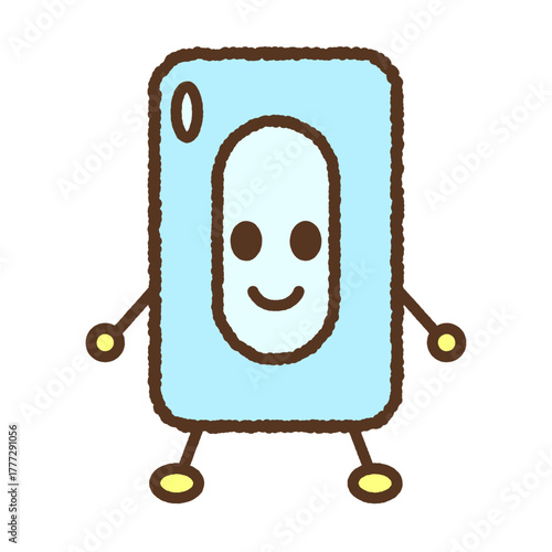 キャラクター風の単品アイコンイラスト　石鹸