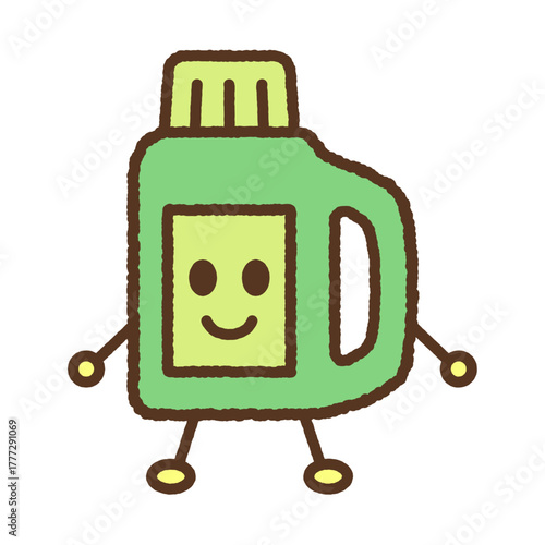 キャラクター風の単品アイコンイラスト　液体洗剤