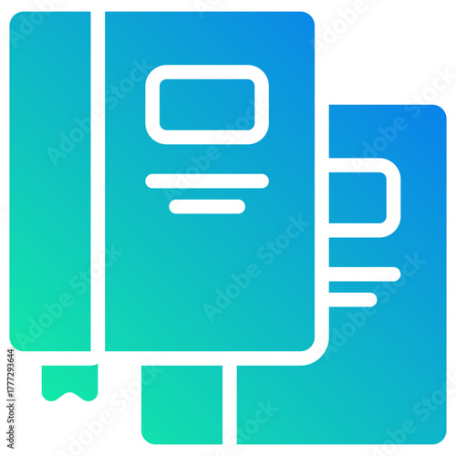 books gradient fill icon