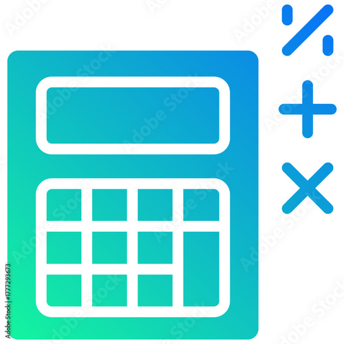 calculator gradient fill icon