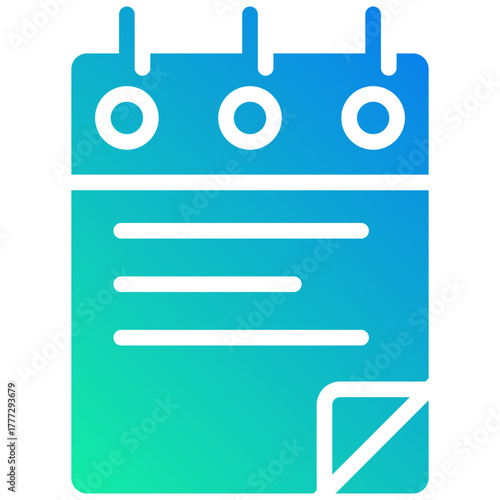 notepad gradient fill icon