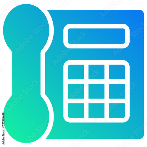 telephone gradient fill icon