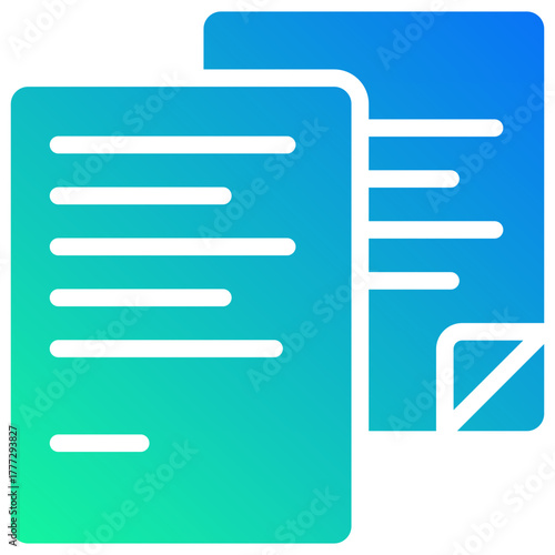 paper gradient fill icon