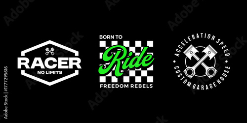 Set of Racing Logo template