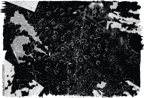 Grunge textured banner with rough edges. Speckled texture. Overlay grunge texture . Simply place texture over any object to create grunge effect . Banner with scratched surface for your design