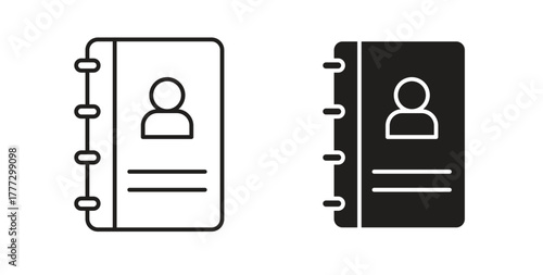 Address book icon for web and app. vector illustration eps
