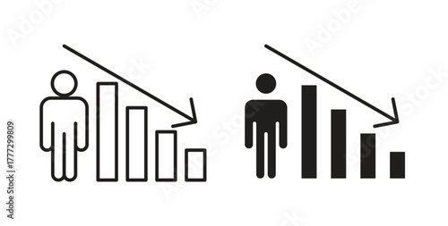 Attrition icon for web and app. vector illustration eps