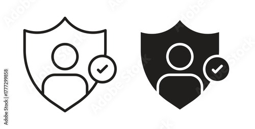 Authentication icon for web and app. vector illustration eps