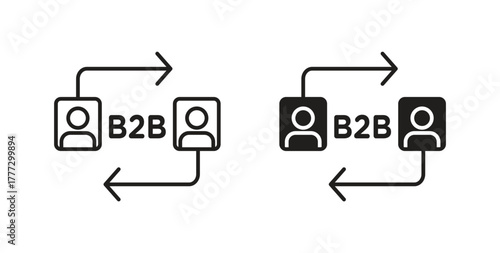 B2B icon for web and app. vector illustration eps
