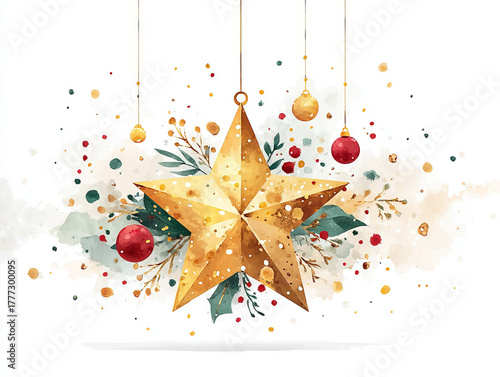 a shining Christmas star is...