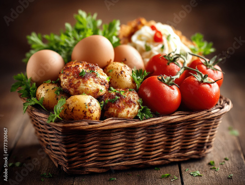 basket of all natural food