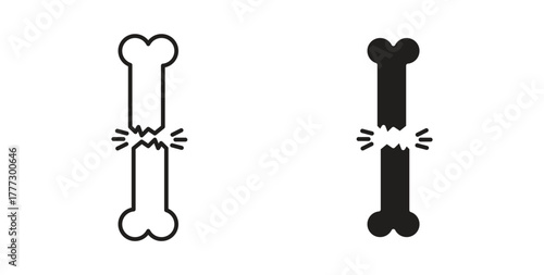 Broken bone icon for web and app. vector illustration eps